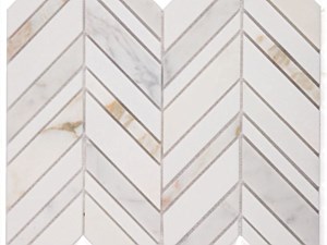 Chevron Shadow Calacatta 11.75 x 12